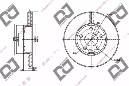 Тормозной диск DJ PARTS BD1172